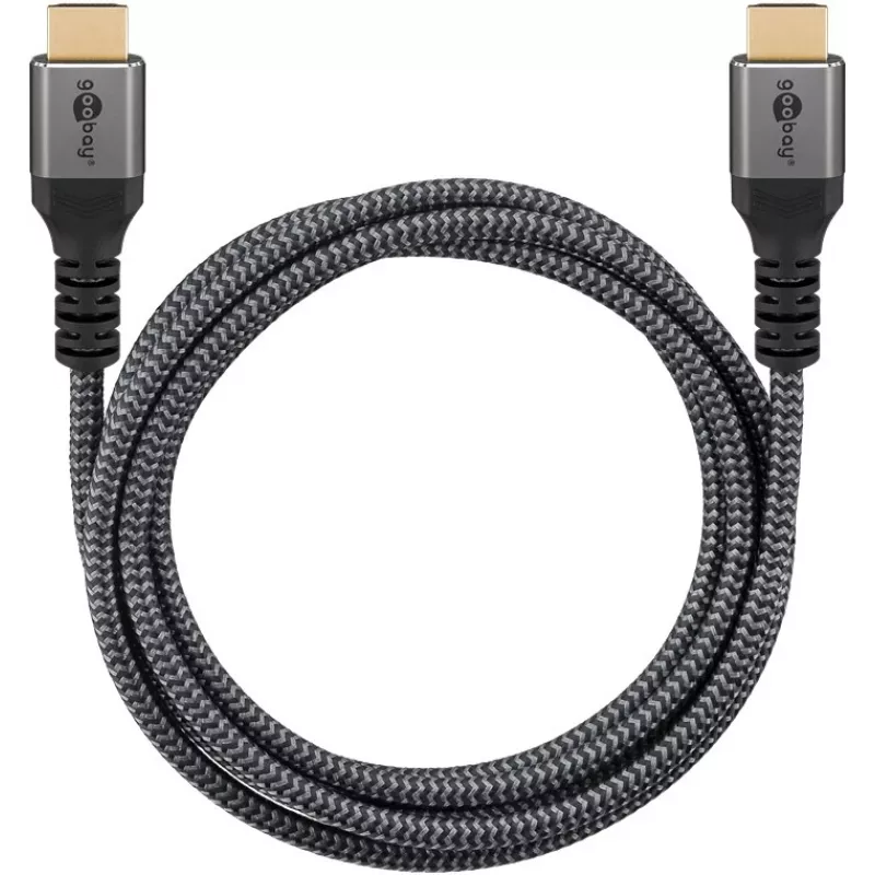 Cabo HDMI Plus High-Speed com Ethernet, 4K @ 60Hz (cinzento, 15 metros)