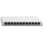 Patch panel Rutenbeck PP-Cat.6A iso-12 12x RJ-45 blindado branco puro