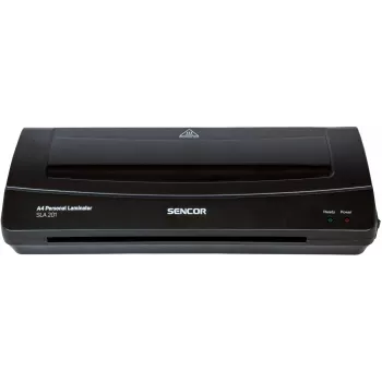 SENCOR SLA 201 A4 plastificadora, 2x75–2x125 µm películas, quente/frio, rolo duplo, 250 mm/min