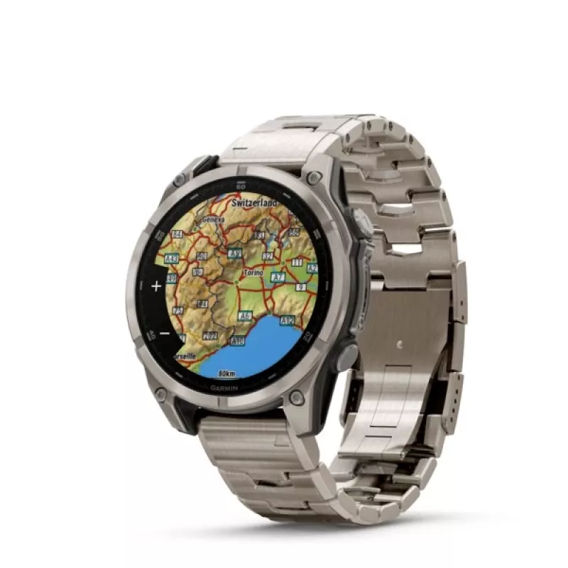 Smartwatch GARMIN Fenix 8 47 mm, 1.4 polegadas (3,56 cm) AMOLED 454×454, Titânio, Wi‑Fi, GPS