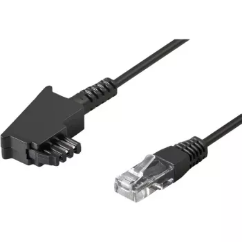 Wentronic Goobay - Cabo telefónico - TAE-F (M) - RJ-45 (M) - 15 m - preto (51236)