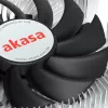 Dissipador híbrido Akasa Intel LGA1700 7,5 cm alumínio preto