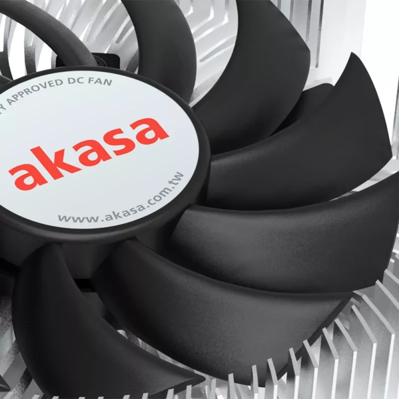 Dissipador híbrido Akasa Intel LGA1700 7,5 cm alumínio preto