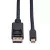 Cabo DisplayPort Roline, DP macho - Mini DP macho, preto, 1,5 m (11.04.5638)