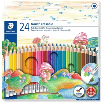 Lápis de cor apagáveis Staedtler Noris 144 50 multicolor 24 unid.