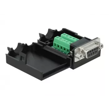 Conector de fios DeLOCK 66265 Sub-D 9 bloco de terminais de 10 polos preto