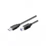 Cabo USB 3.0 SuperSpeed Wentronic Goobay, preto, 1,8 m – ficha USB 3.0 (Type-A) > ficha USB 3.0 (Type-B) (93655)