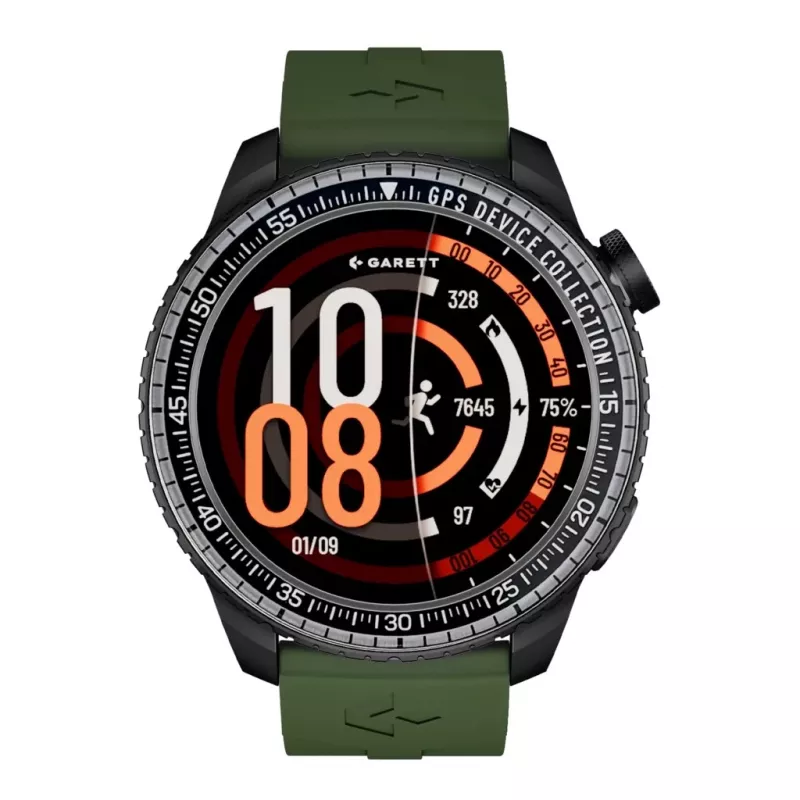 Smartwatch Garett Compass GPS preto — Smartwatch Garett Compass GPS, preto