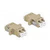 Adaptador de fibra ótica DELOCK LC fêmea para fêmea OM2 duplex (2 unid., saco de plástico)