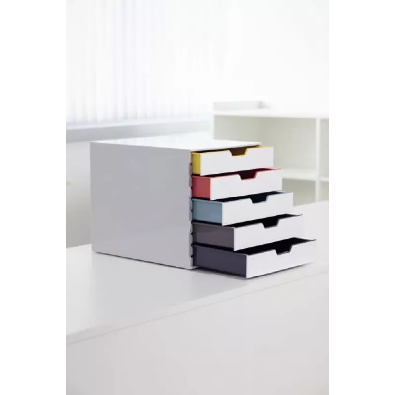 Durable VARICOLOR Mix 5 caixa de arquivo em plástico multicolor branco 762527