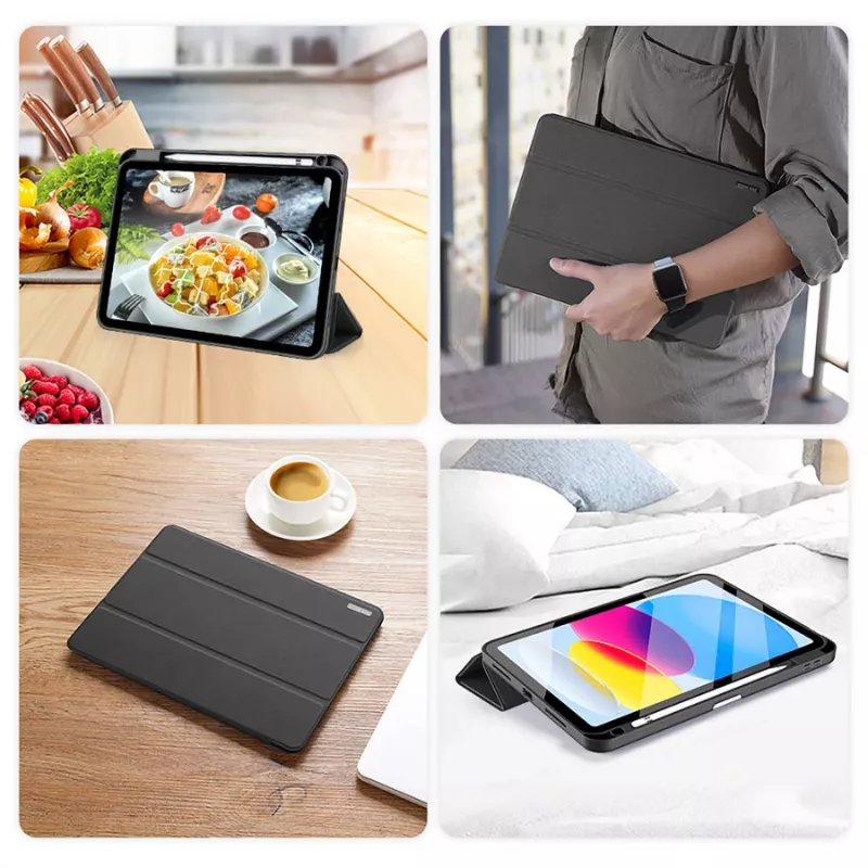 Capa para tablet dux ducis DUX DUCIS DOMO dobrável com armazenamento para caneta para iPad 10 (2022) preto