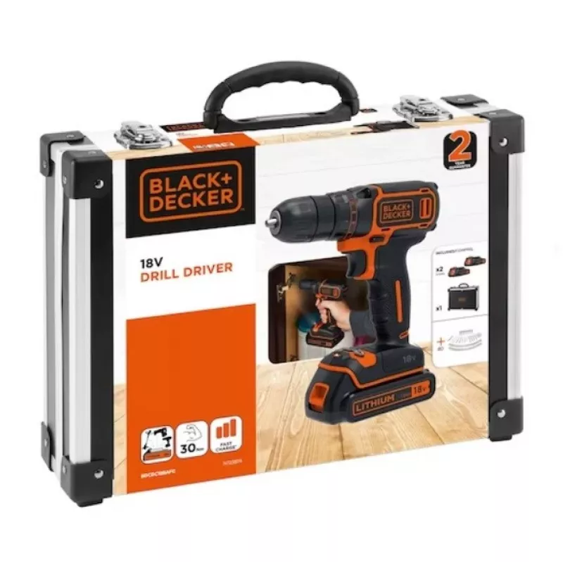 BLACK+DECKER 18V Berbequim aparafusador BDCDC18BAFC-QW