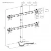 Suporte LCD SBOX LCD-F048-2 para ecrãs de 17–32 polegadas, suporta 4×9 kg, VESA 100×100