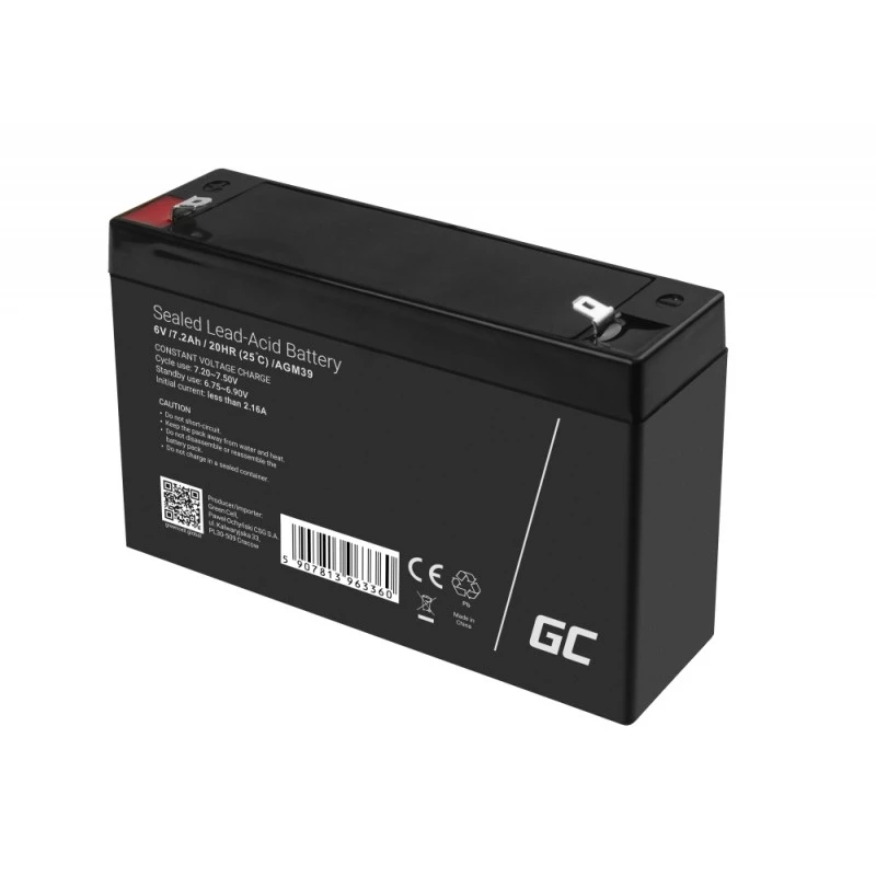 Bateria industrial Green Cell AGM39 7200 mAh 6 V