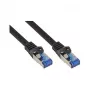 Cabo de rede Cat.6A SmartFLEX HF Good Connections preto 0,25m