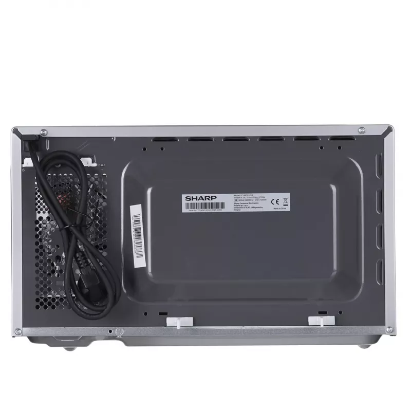 Sharp YC-MG01E-S micro-ondas combinado com grelhador, 20 l, 800 W, de bancada, prateado/preto