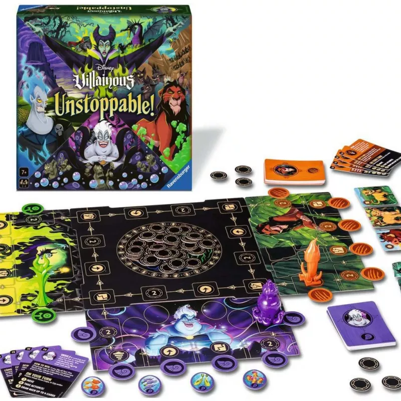 Jogo de tabuleiro Ravensburger Disney Villainous Unstoppable! Estratégia para crianças a partir dos 7 anos
