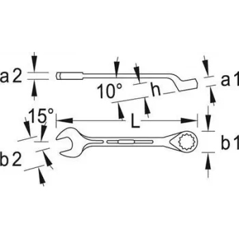 Chave combinada Gedore 6002530 profundidade 108 mm altura 59 mm peso 481 g