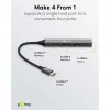 Hub USB Goobay Slim 4 portas, USB-C™ para USB-C™/USB-A, USB 3.2 (74459)