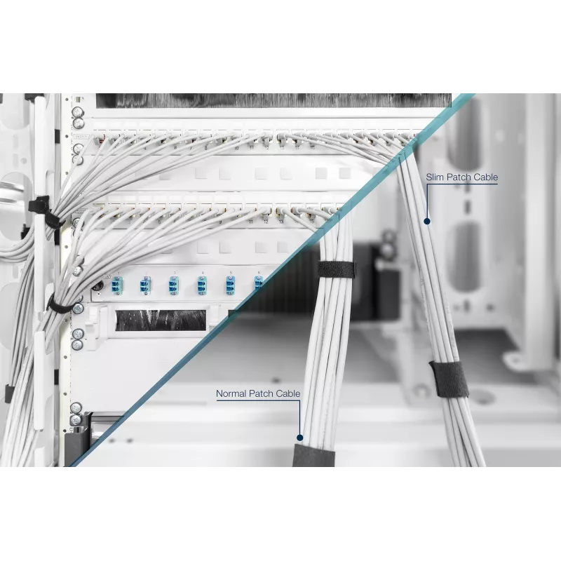 Cabo de patch slim CAT 6A U/UTP RJ-45 Cat6a 2m cinzento DIGITUS
