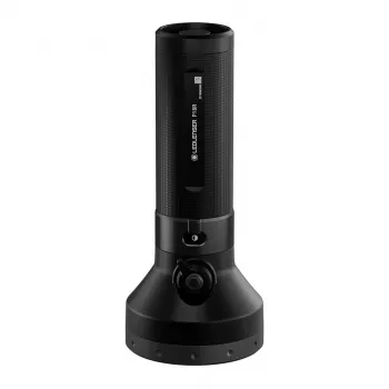 Holofote de mão Ledlenser P18R preto, recarregável 1000 lm, IP68, alcance de 600 m, bateria 18650