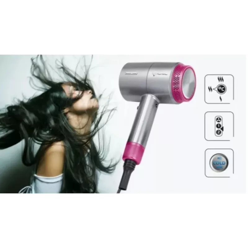 MPM MSW-22 secador de cabelo, 1800 W, prateado/rosa
