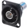 Neutrik NBB75DFIB-P - BNC - preto - aço inoxidável - latão - poli(oximetileno) (POM) - politetrafluoretileno (PTFE) - zinco - latão - 1,5 V - 3 mO (NBB75DFIB-P)