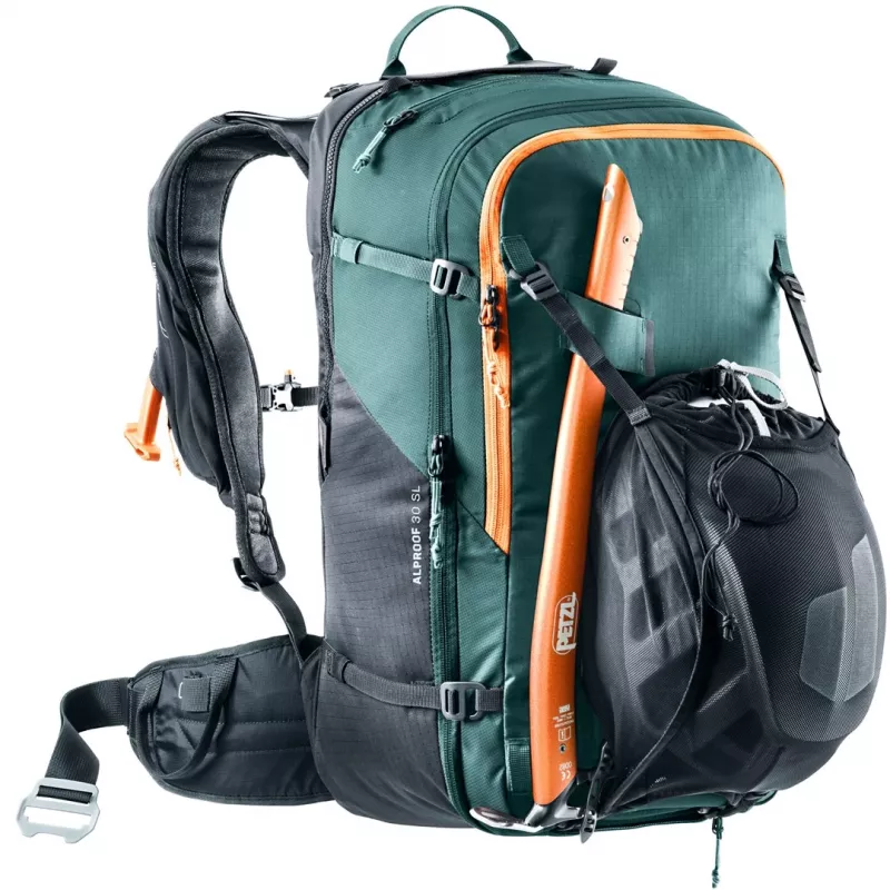 Mochila de avalanche Deuter Alproof 30 SL - preto/verde denim