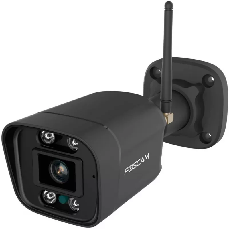 Foscam V8P câmara WiFi bullet para exterior, 8 MP 4K (3840x2160), WiFi dual-band, foco, sirene, visão noturna, preta