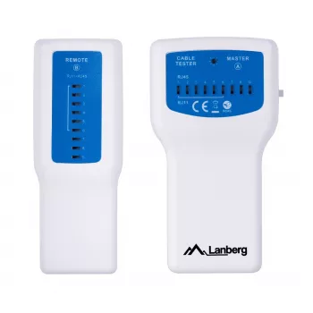 Lanberg NT-0402 testador de cabos de rede PoE, azul/branco
