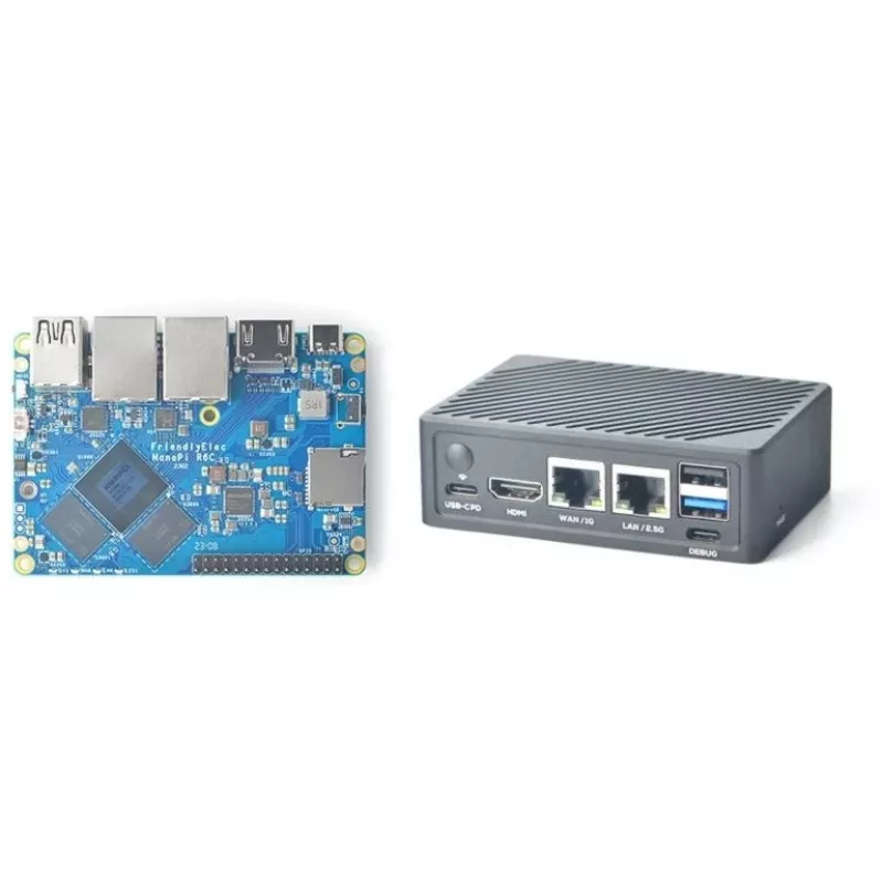 ALLNET FriendlyELEC NanoPI R6C Dual-2.5G ETH 8G RAM / 32G emmC Combo com caixa