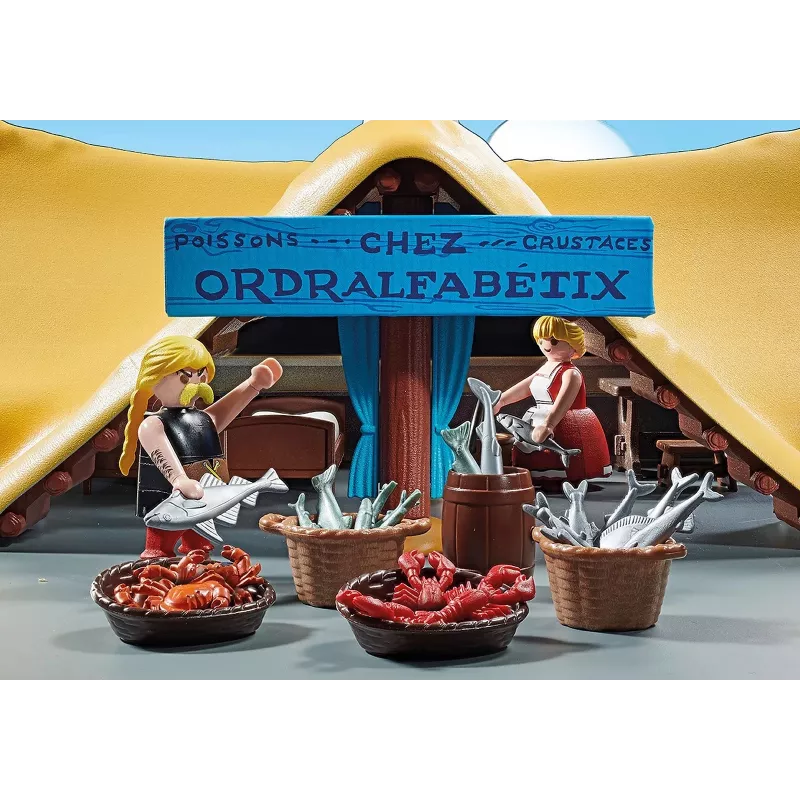 Playmobil 71266 Asterix: cabana de Verleihnix Verleihnix e a sua mulher Bakteria figuras de coleção Asterix colecionadores e fãs diversão de role-play