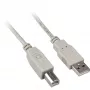 Cabo USB 2.0, ficha USB-A > ficha USB-B (cinzento, 0,5 metros)