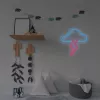 Luz néon MANTA SNL71BL nuvem com relâmpago azul-rosa – letreiro néon LED decorativo