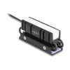 Dissipador de calor DELOCK 18460 para M.2 SSD 2280 — alumínio/cobre, RGB 5V, preto