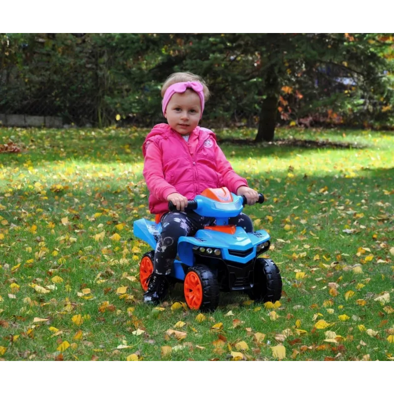 Veículo deslizante Milly Mally Ride-on Monster Navy — veículo deslizante com assento para criança, altura de assento baixa