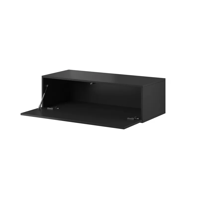 Conjunto de armários de sala Cama VIGO SLANT 3 preto/preto brilhante