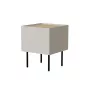 Mesa de cabeceira Cama, 2 unid., FELLINI, 40x41x60, caxemira + tampo de carvalho oleado