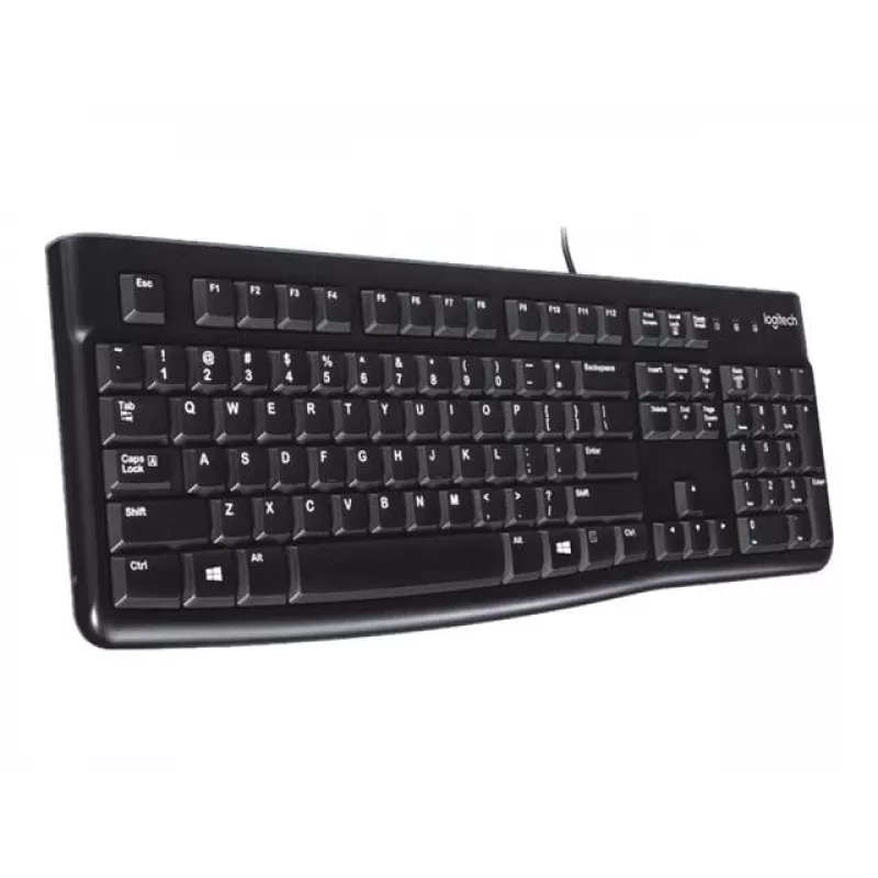 K120 Teclado com fios, com fios, USB, QWERTZ, preto