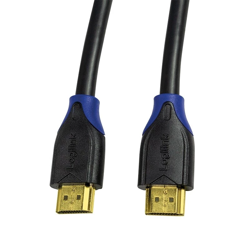LogiLink CH0062 cabo HDMI 2.0 High Speed com Ethernet, 4K/60Hz Ultra HD, 3D, conectores banhados a ouro, 2 m, preto