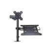 Suporte de secretária ART L-24 para monitor LED/LCD de 13-32" + portátil de 10-15,6", VESA 75x75/100x100, preto