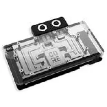 Bloco de refrigeração líquida Alphacool Core RX 9070 XT Swift+ transparente cromado para GPU