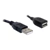 Cabo de extensão USB 2.0 DeLOCK 82457 0,15 m preto