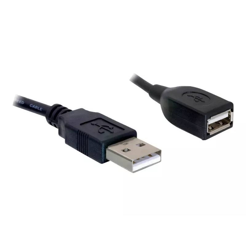 Cabo de extensão USB 2.0 DeLOCK 82457 0,15 m preto