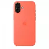 iPhone 16 Plus capa de silicone com MagSafe - mandarina