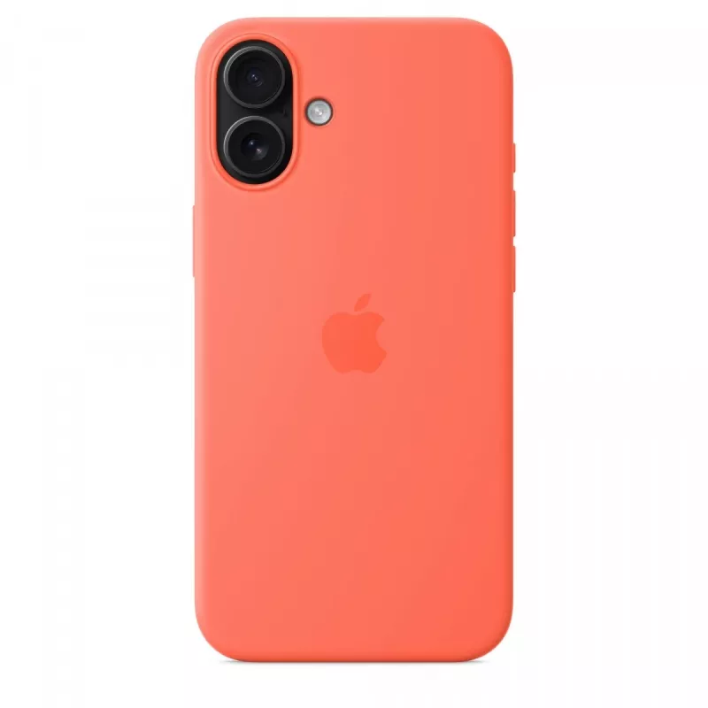 iPhone 16 Plus capa de silicone com MagSafe - mandarina