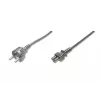 Cabo de alimentação Assmann. Schuko - C5 M/F. 1,2 m. H05VV-F3G 0,75 mm². azul (AK-440115-012-S)