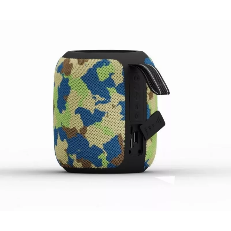 Gembird SPK-BT-LED-05-CM coluna Bluetooth portátil com LED, camuflado