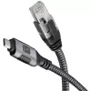 Techly ICOC U3C-RJ45-010 cabo adaptador USB-C para Gigabit Ethernet, 1 m, preto/prateado