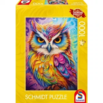 Puzzle de 1000 peças Schmidt Spiele 59782 — Owl in Parrot Dress, puzzle, 1.000 peças